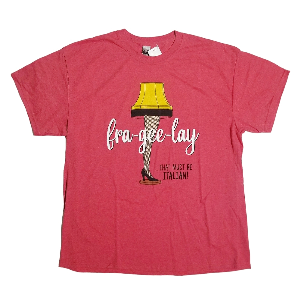A Christmas Story Fra-Gee-Lay Mens Tshirt Strawberry Red Size XL New